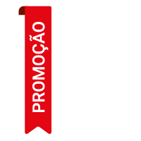 faixa vermelha com letras brancas escrito promoção